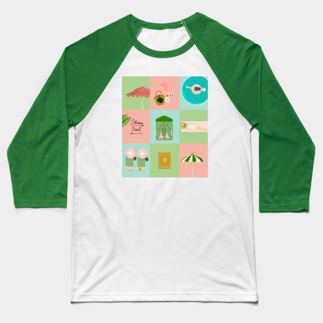 Cabana Color block vertical Baseball T-Shirt by jenblove